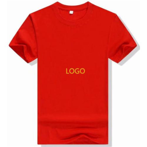 Camiseta vermelha masculina de manga curta semi customizada