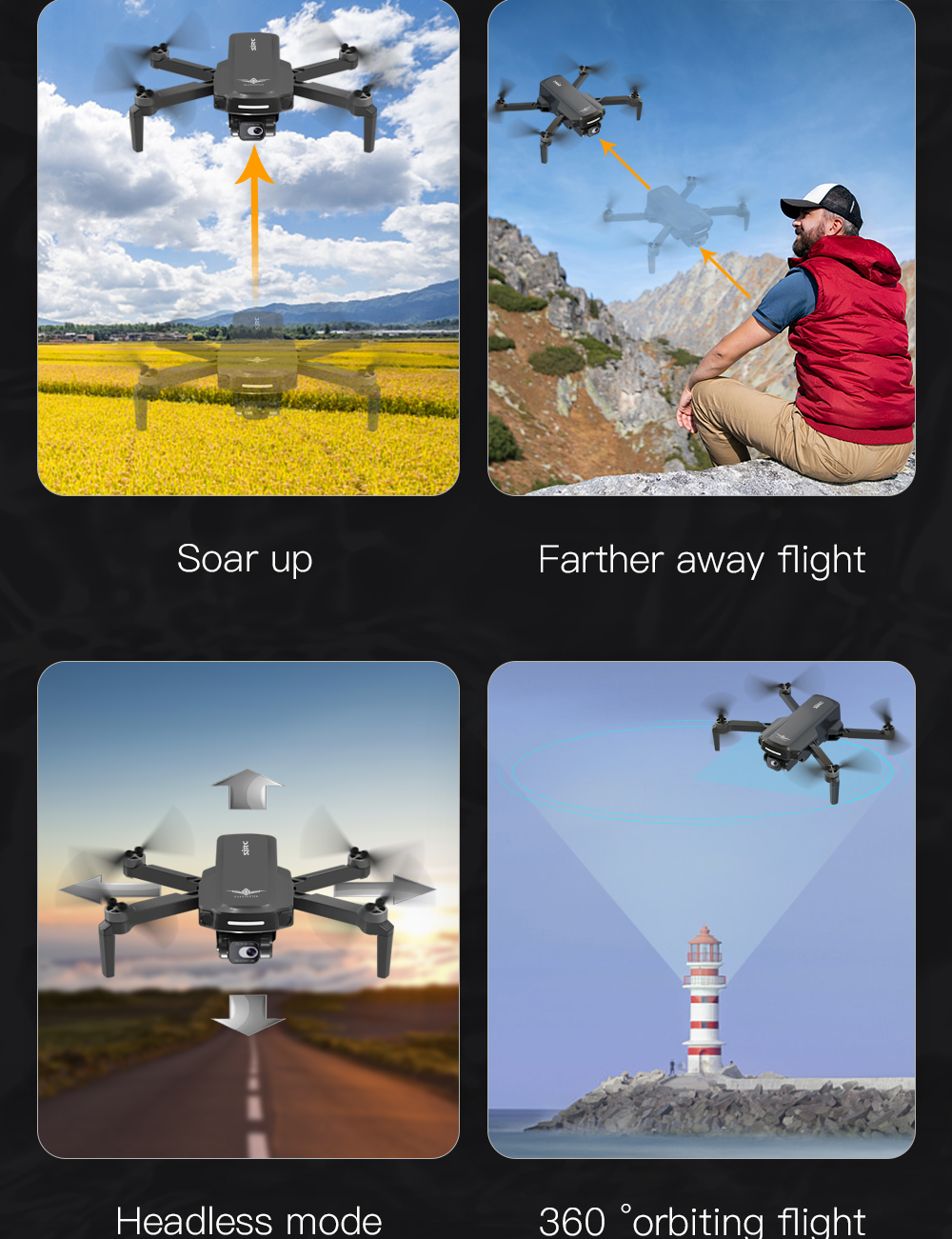 New Arrival SJRC F5S PRO+PRO Plus Drone With 30min flying time and 3.5km FPV Distance