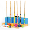 GIBBON Set da Croquet Deluxe per sei giocatori con mazze in legno