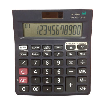 12 digits lcd display check correct calculator