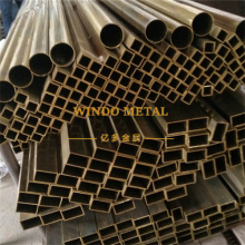 Brass square tubing for decorative security grilles
