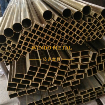Brass square tubing for decorative security grilles