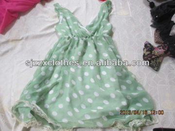 High quality ladies silk dress used clothing