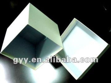 white decorative paper cardboard box