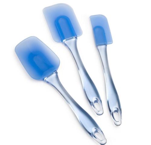 light blue color silicone utensil set turner spatula