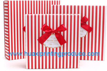 red stripe oblong gift boxes with oblong