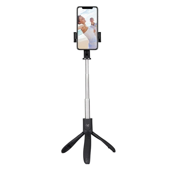 Stainless Steel Tubes 245 Degrees Swivel Mirror Bluetooth Selfie Stick with Tripod Stand