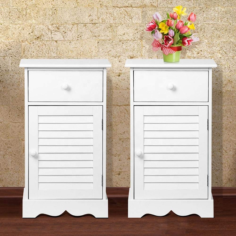 Set Of 2 Nightstands Storage Drawer1 Jpg