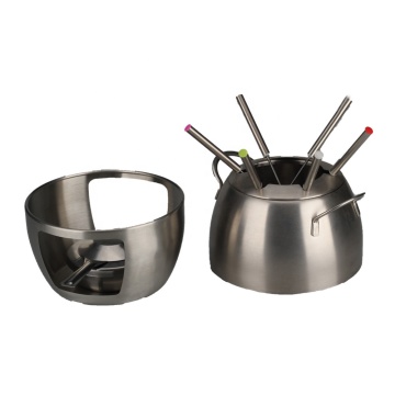 Copper painting Stainless steel Fondue Set