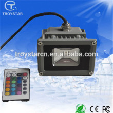 Die-casting Aluminum tempered glass mini 10w multicolor color changing outdoor led flood light