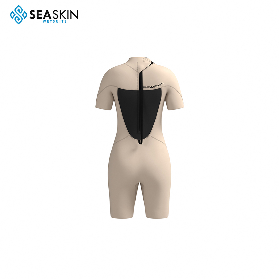 Seaskin Women&#39;s 3mm Shorty Wetsuit Dalış Sörfü