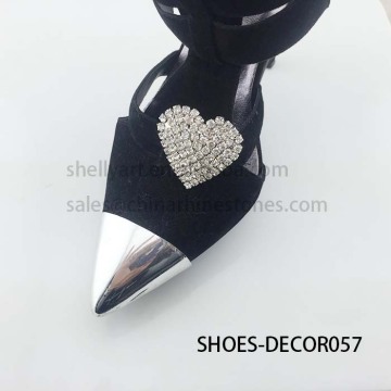 Heart Shape Crystal Rhinestone Shoe Clips