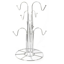 Chrome Wire Stand Holder for 8 Cup Mugs