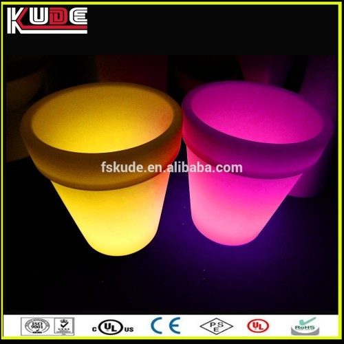 Plastic plant pots outdoor flower pot led lights outdoor