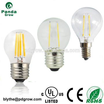 China popular ligths UL 6w G45 dimmable filament led bulb