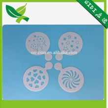 Plastic stencils cappuccino coffee stencils