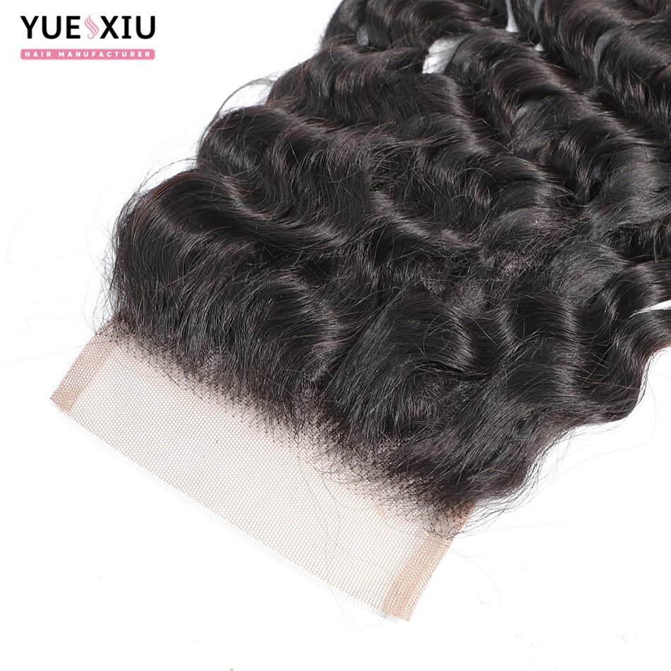 Brazilian Virgin Human Hair Deep Wave 4x4 Lace Closure