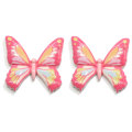 Hot Selling 100Pcs / Lot Schmetterlingsharz Flatback Cabochon Kawaii Schmetterling Verschönerung für Scrapbooking Haarschleifen Handwerk