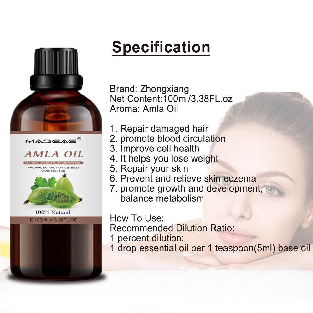 Topquality Pure Amla Oil Mansage Skencare Balance Metabolism