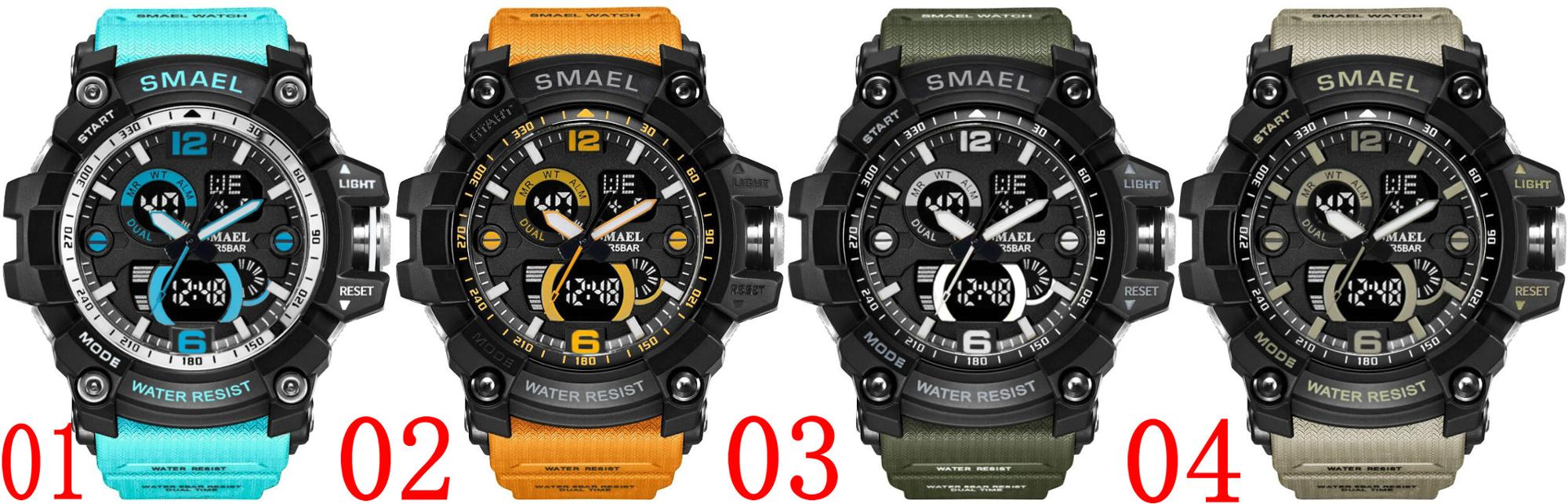 SMAEL 1617C Men Digital & Quartz Watches Plastic Brand Week Display Sport Smart Male Watch