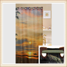eyelet hookless shower curtain