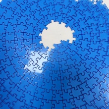 Unique Clear Acrylic 500 Piece No-Picture Jigsaw Puzzle