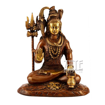 Handmade Metal India god sculpture bronze shiva shakti statue for decoration