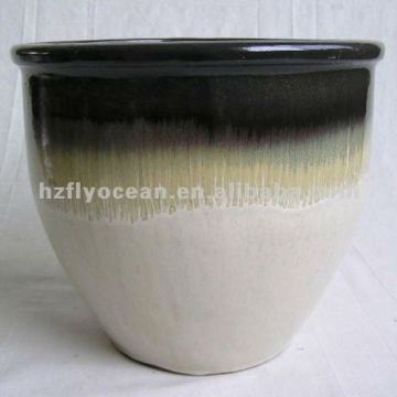 (FO-9912)Round Glazed Pottery Planter