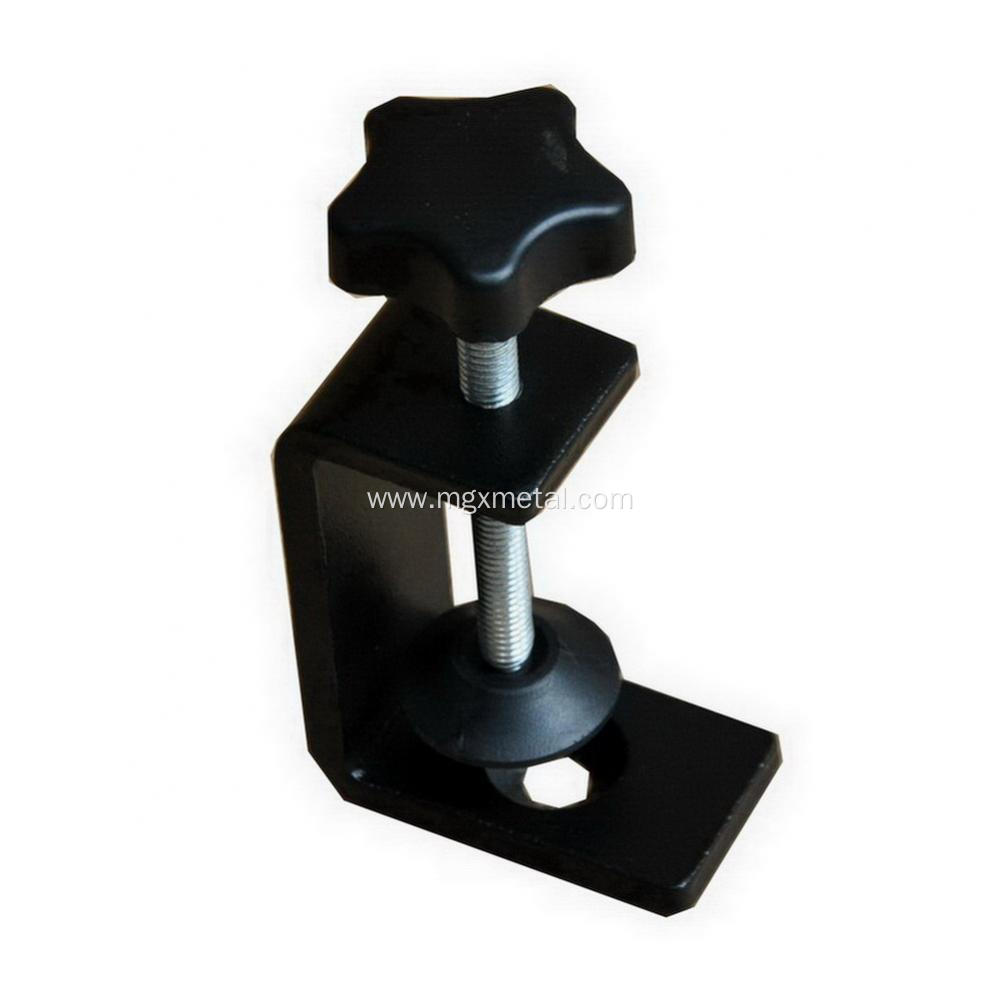 Furniture Powder Coated Black Metal Desk Mount Clamps