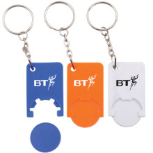 Promotional Printed Logo Key Holder with Coin