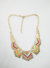 Statement Necklace, New Fashion Color Seed Beads Statement Necklace , Statement Necklace Hammered Wholesale PT1525