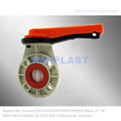 PVDF 나비 밸브 ANSI CL150