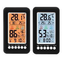 Temperature and Hygrometer with Alarm Clock - Large Screen Indoor Electronic Thermometer Hygrometer