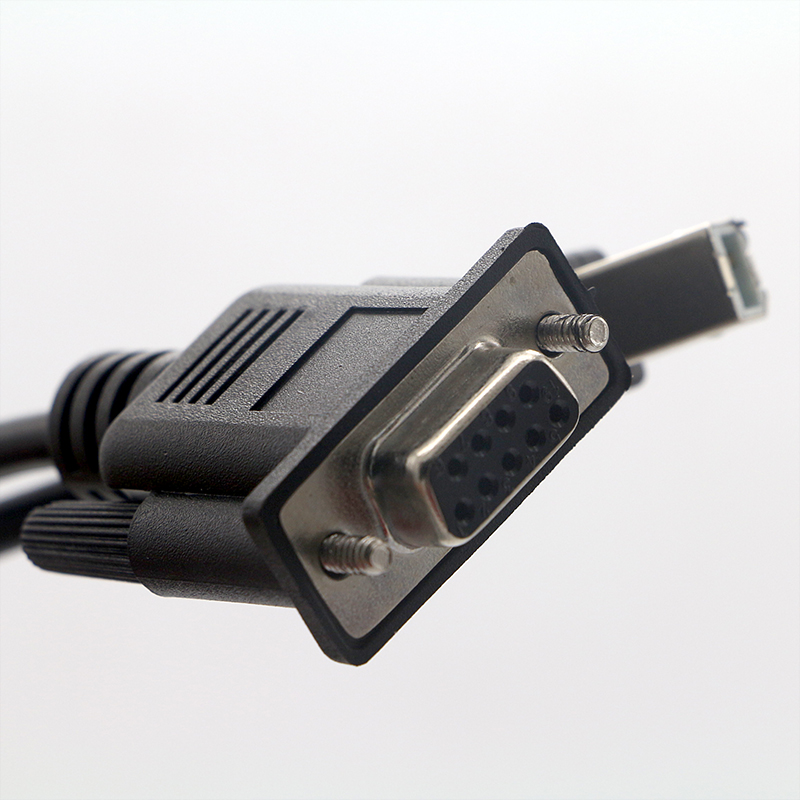 Factory Custom new origin phone usb phone adapt 1.8m DB9 Female  to USB 2.0 B Male Type RS232 Cable for POS System smart watch