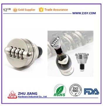 4 dial combination wine bottle lock