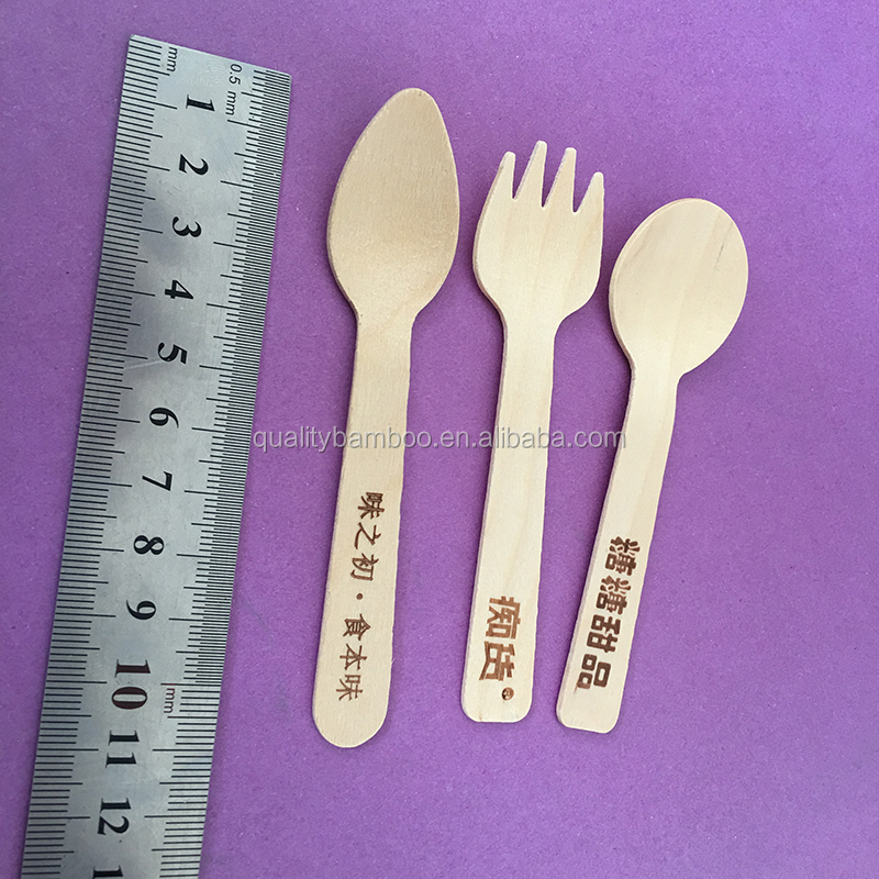 Disposable wood spoon