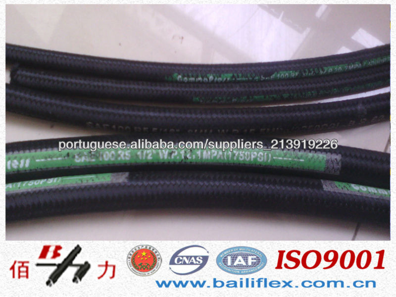 Fiber Braided Hydraulic Hoses Rubber SAE100 R3 - carbon fiber rubber, rubber and canvas hose, rubber hose braiding machine