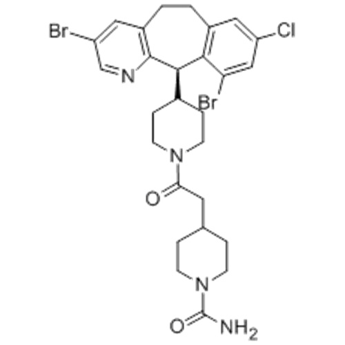 Nombre: 1-piperidinacarboxamida, 4- [2- [4 - [(11R) -3,10-dibromo-8-cloro-6,11-dihidro-5H-benzo [5,6] ciclohepta [1,2-b ] piridin-11-il] -1-piperidinil] -2-oxoetilo] - CAS 193275-84-2