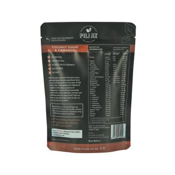 Recyclebare PE No.4 Mat Black Snack Food Packaging Bag met ritssluiting