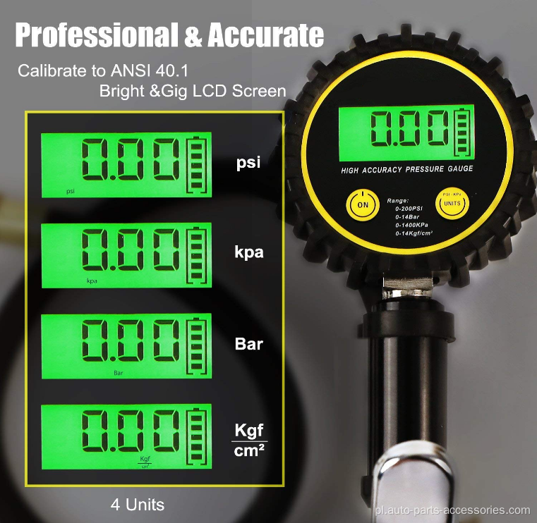 LED LED Digital Inflator Inflator Wskaź