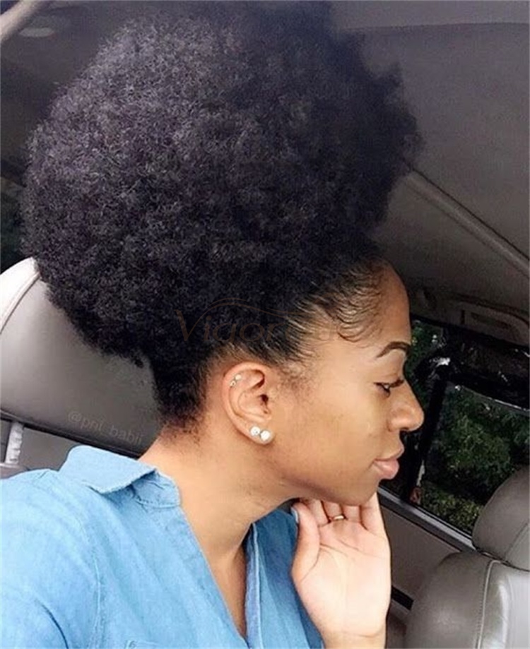 Vigorous Synthetic Afro Kinky Curly Hair Bun Short Drawstring Ponytail Bun Hairpiece For Black Women Ponytail Hair Piece