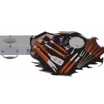 20pcs hardwood handle BBQ tools set