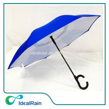 latest edition auto open c handle reverse umbrella easy open