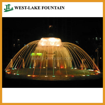 Pool Water Fountain in Garden of Housing District