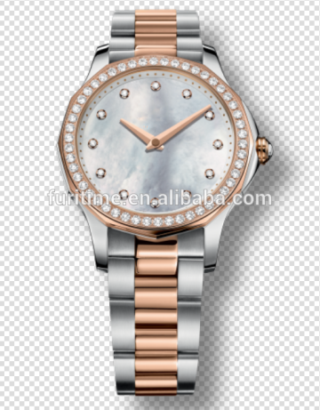 all steel shell dial diamond lady watches