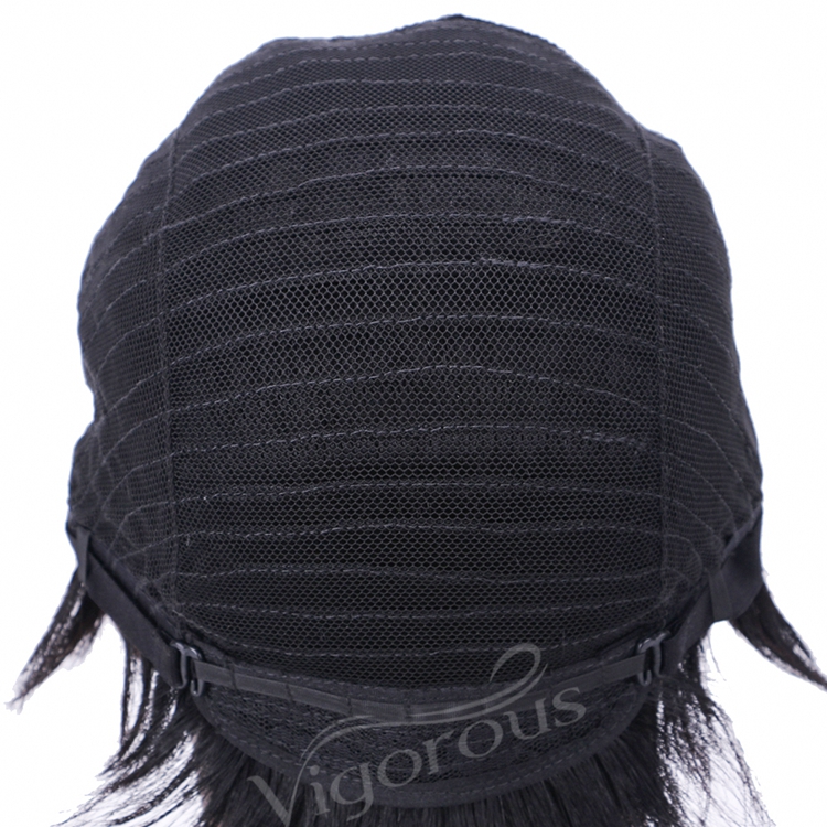 Vigorous Pixie Cut 100% Full Machine Brazilian Human Hair For Woman Short Finger Wave Natural Fluffy Wigs