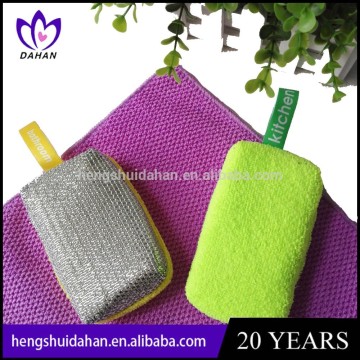 bathroom and kitchen use mesh sponge microfiber dish sponge China manufacturer