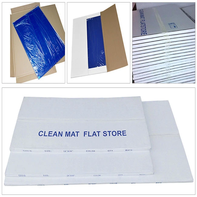 18*45 Inch Blue 30 Sheets Reusable Sticky Mat for Removing Dust