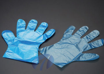 Blue Non-sterile Disposable Pe Gloves Polyethylene Plastic For Painting