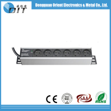 vertical 16A 1.5U 19 inch French Rack power strips with power light